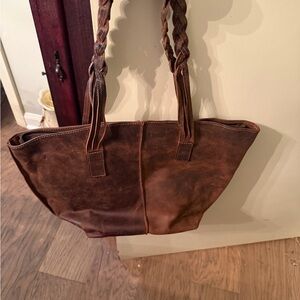 Brown Leather Tote Bag